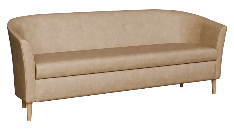 CHARLOTTE 3, trojkřeslo, broušená látka latté